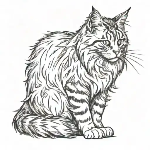Maine Coon Cat Polydactyl Cat Print