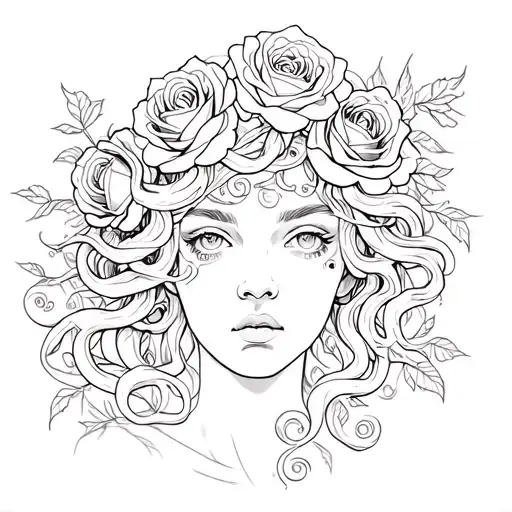 Medusa With Roses