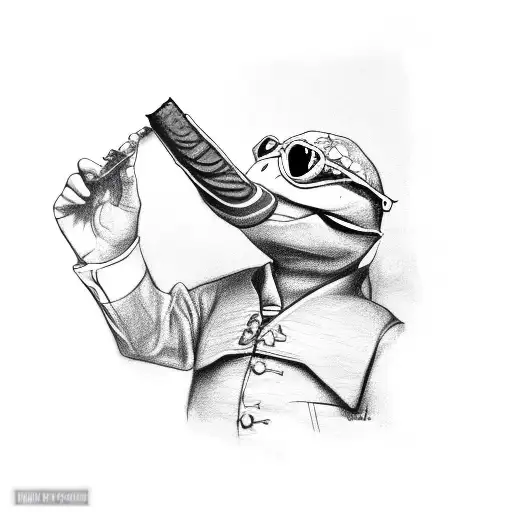 Turtle Smoking A Cigar With Sunglasses