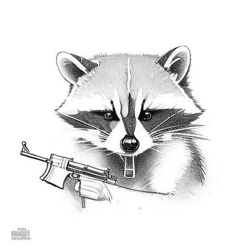 Funny Racoon Holding Guns And Looking Badass