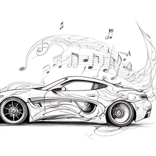 Car Turbo Morphing Into A Music Note