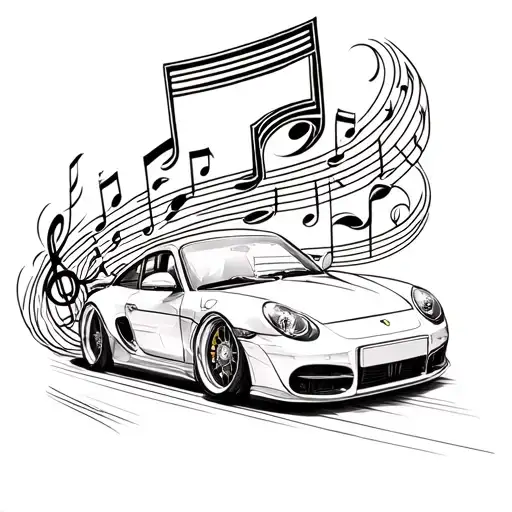 Car Turbo Morphing Into A Music Note