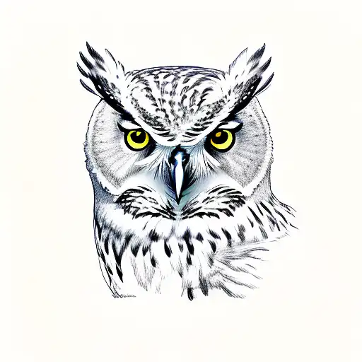 European Owl Attaking With Their Claw