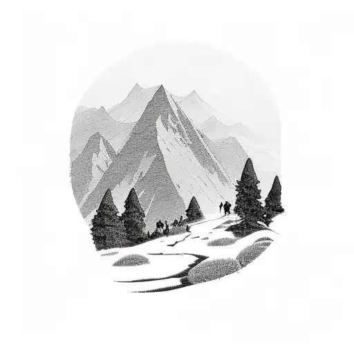 A Silhouette Of Molly Walking Along A Mountain Ridge