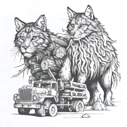 Skidder Withh Logs And Tree Intertwined