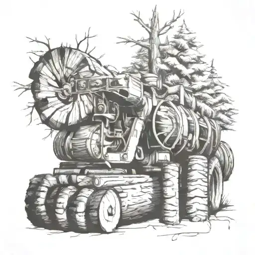 Logging Equipment And Tree Logs Trees