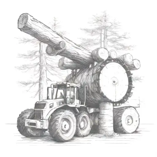 Logging Equipment And Tree Logs Trees