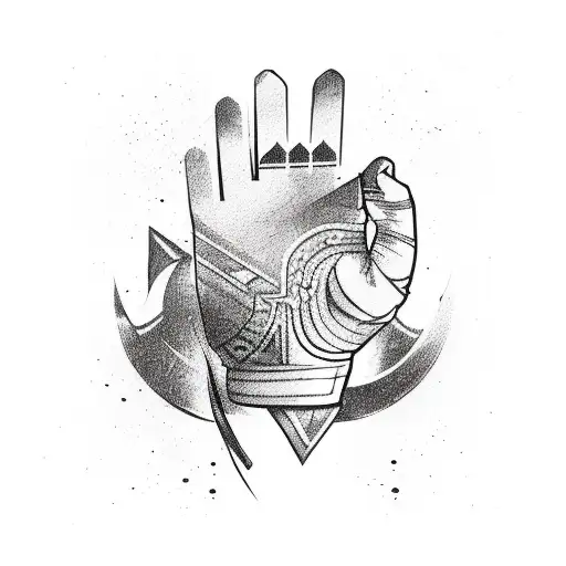 Playing Card Symbols Integrated Into A Muay Thai Glove