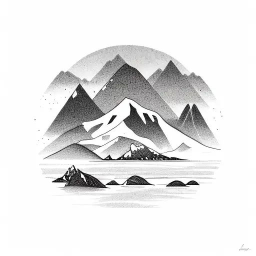 California Nature Scene With Mountains Ocean And Treese