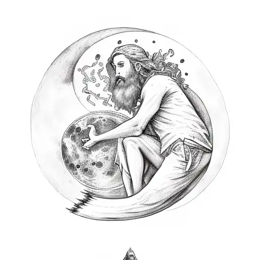 Hand Holding Two Tarot Cards The Moon And The Hermit