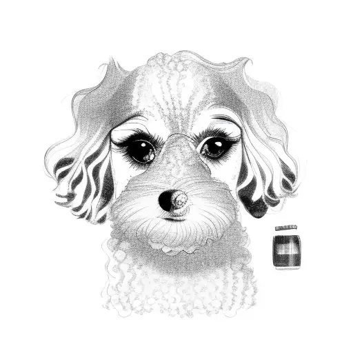 Girl With Curly Hair Holding Dog