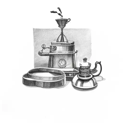 A Portrait Of Snape Holding A Vintage Coffee Grinder