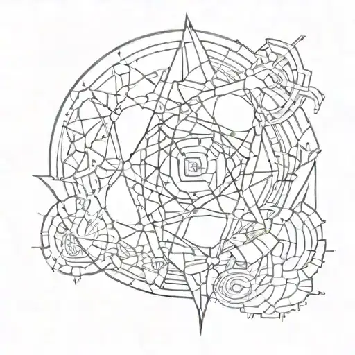 Abstract Tattoo With Reference