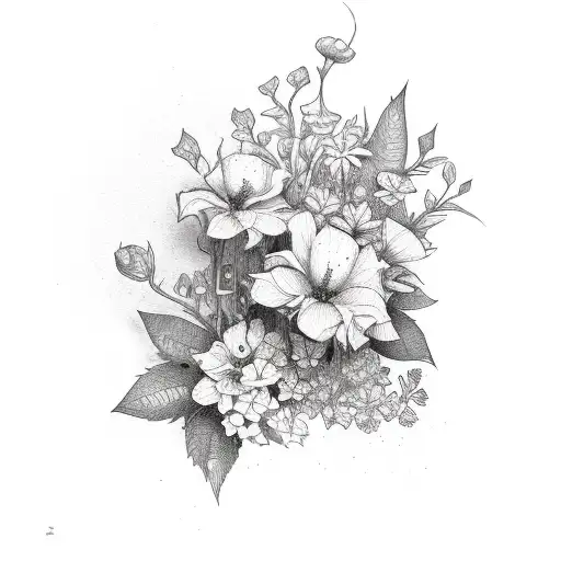 Book With Flowers And Leaves