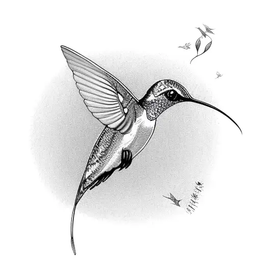 Lilly With Hummingbird