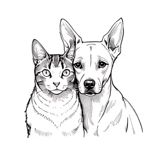 A Cat And A Dog