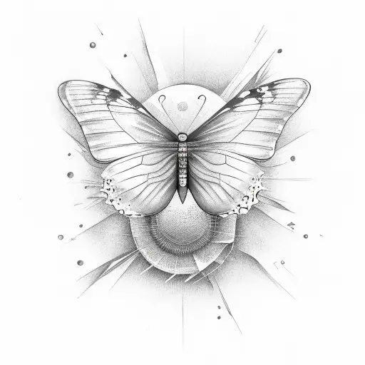 Butterfly With Sunset On Top