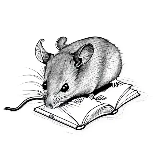 Rat Reading A Book