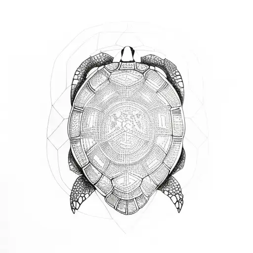 Turtle With Symbols On The Shell