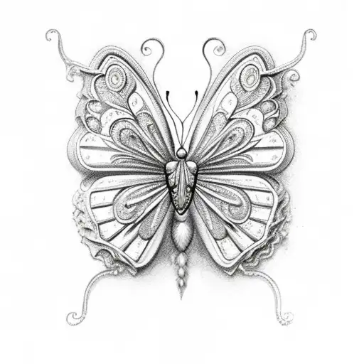 An Intricate Butterfly With Delicate Wings Formed By The Word 'Damysianna'