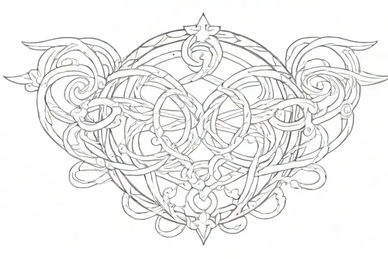 Greek Infinity Symbol Going Across Chest And Shoulders As A Big Chain