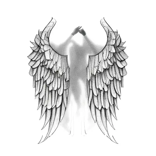 Musical Staff Transforming Into Angel Wings