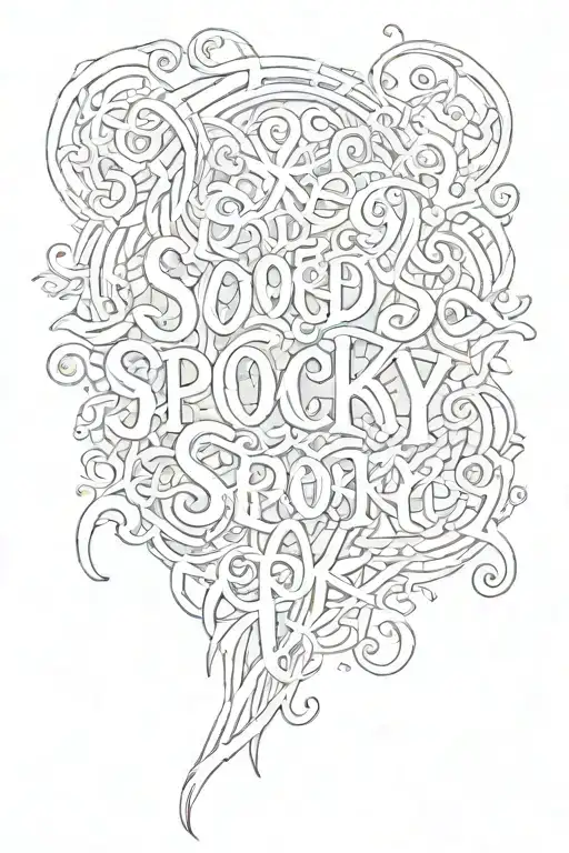 Word 'Spooky' Written