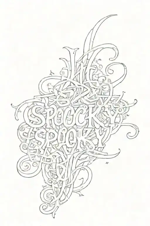 Word 'Spooky' Written Across