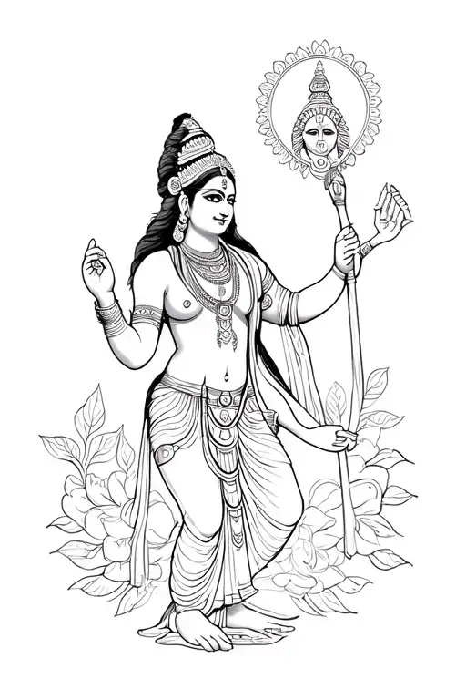 Indian God Holding
