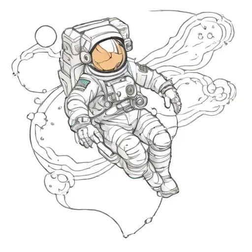 Astronaut Floating