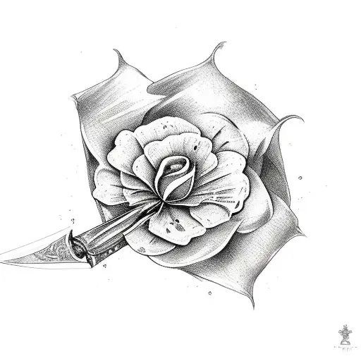 Dagger With The Handle As A Flower