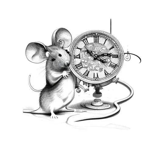Mouse And A Clock Face