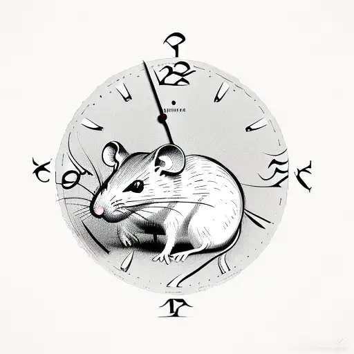 Mouse And A Clock Face