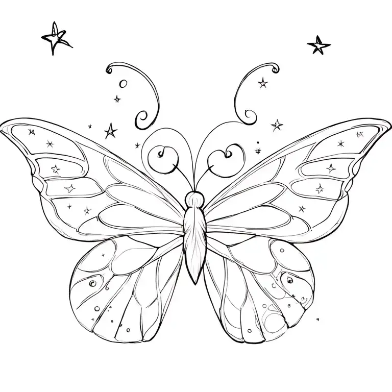 Sparkle Stars With Butterfly Wings