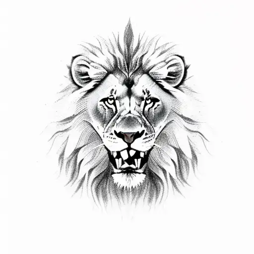 The Side Of A Lion On A Card