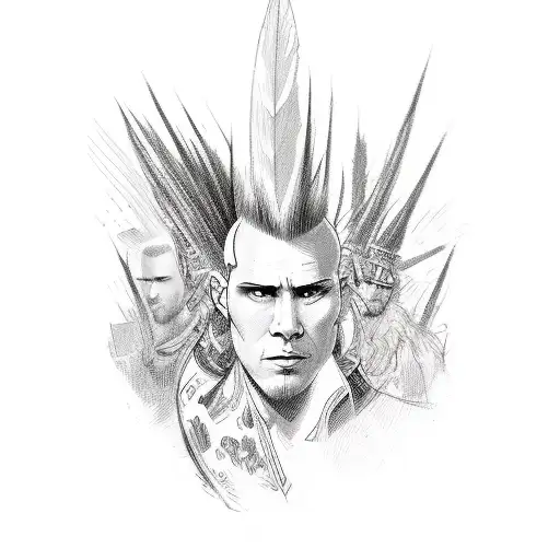 Write The Word Mohawk In Cursive But In A Wave