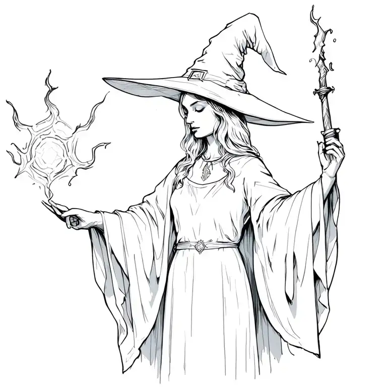 Witch Casting Spells