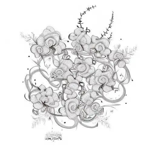 Beautiful Arabic Saying With Flowers And Vines