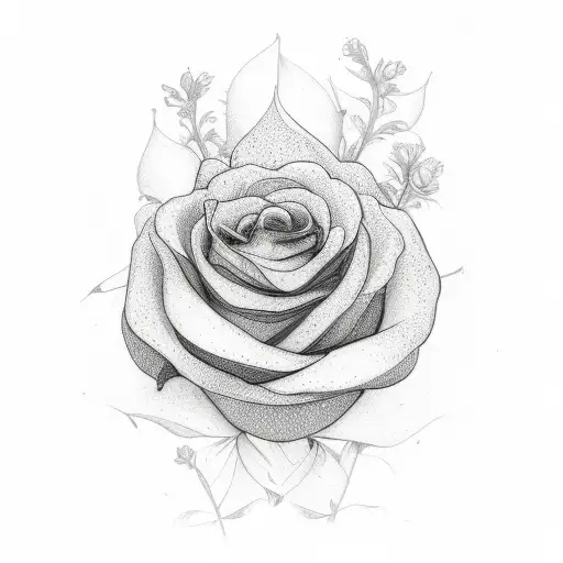 Heartbeat Line With 5 Flowers Wrapped Around It