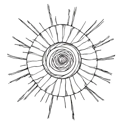 Fermat Spiral With Five Sunrays Lush Forest