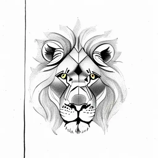 Lion And Lioness Half