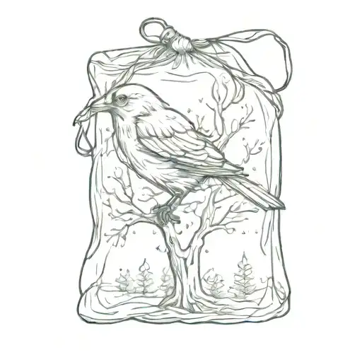 A Plastic Bag That Looks Like A Bird On A Tree