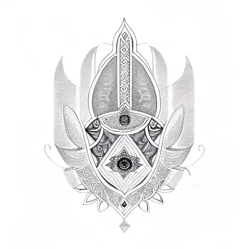 Hamsa Symbol With Dove