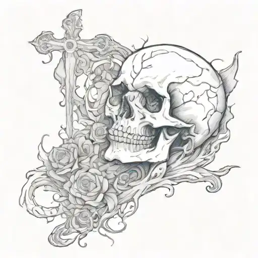 A Black And White Sketch About Death