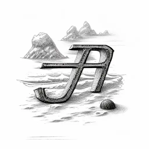 A Letter J With A Beach