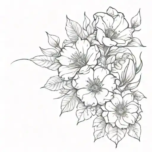 February October May December Birth Month Flower Bouquet