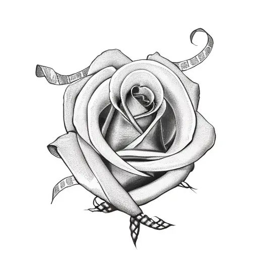 Breast Cancer Ribbon Rose