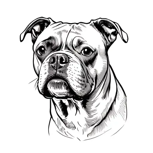 Head Of Pitbull Mixed With Staford