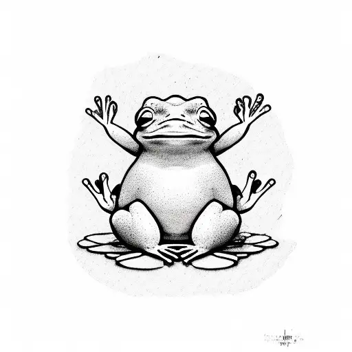 Meditating Frog Minimalistic