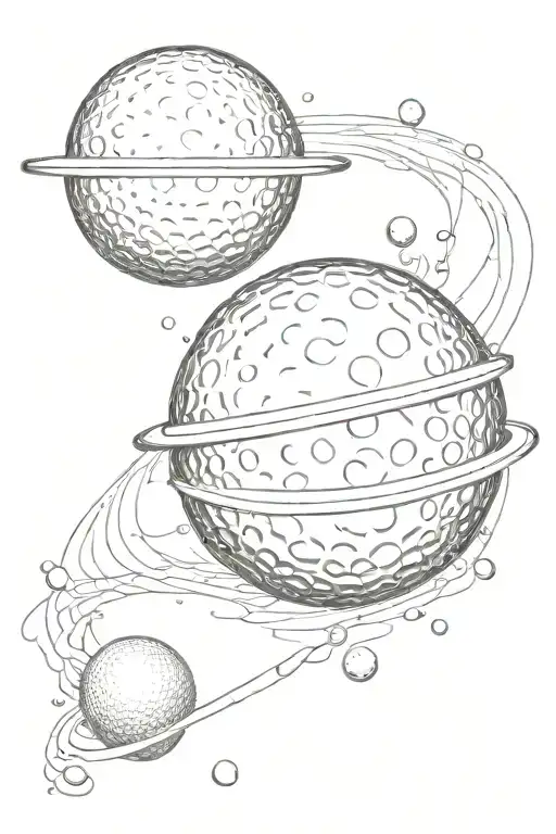 Golf Ball As Saturn The Planet